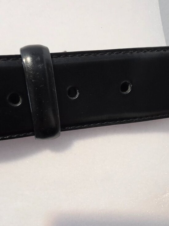 Women\'s Lauren Ralph Lauren Black Leather Belt Gold Buckle Medium main image 13